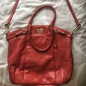 Coach Lindsey Satchel Poppy with Gold Hardware
